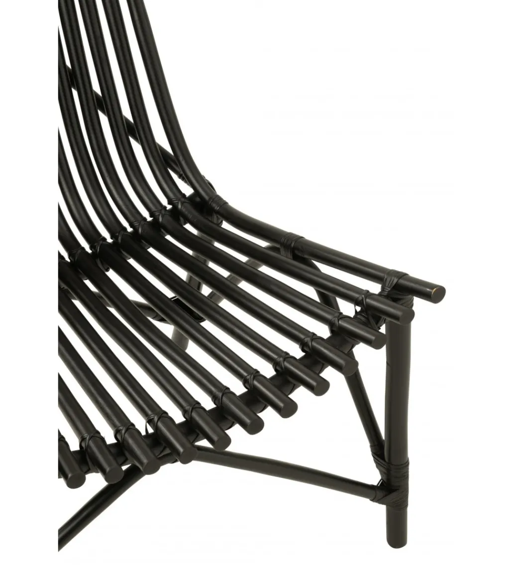 Fotel Mappa rattan czarny*J-Line Outlet