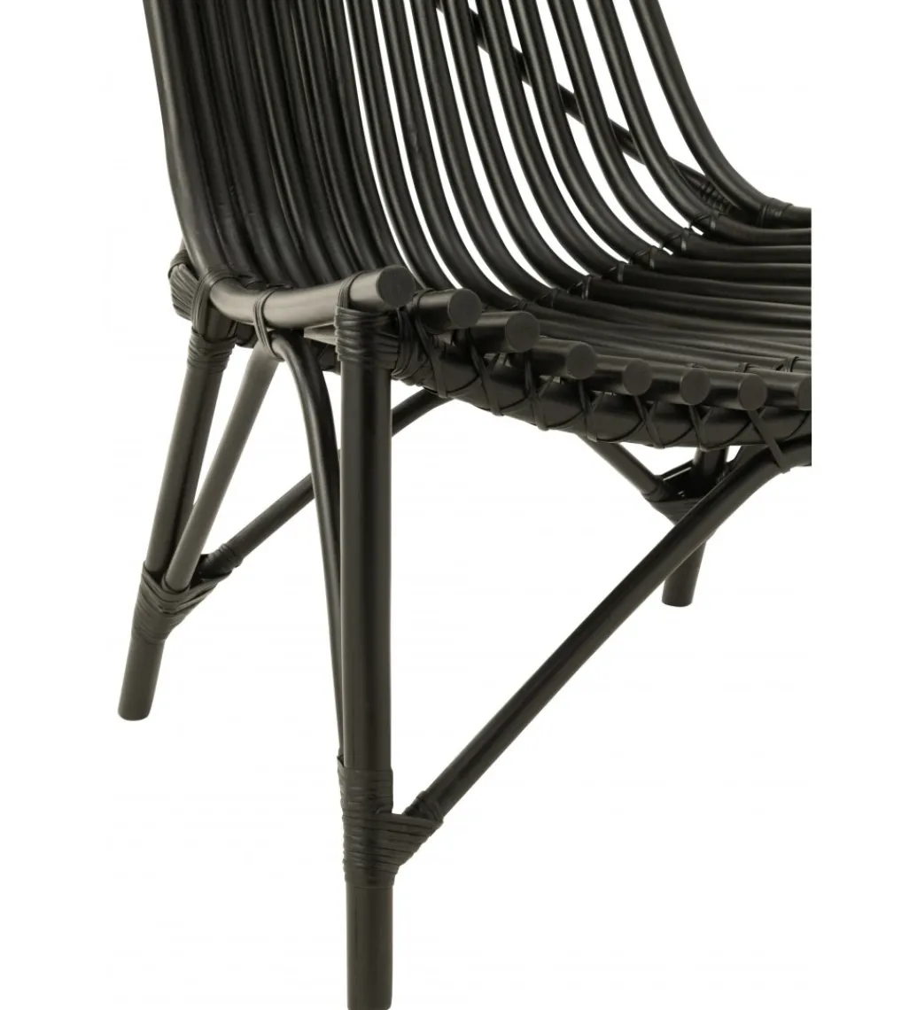 Fotel Mappa rattan czarny*J-Line Outlet