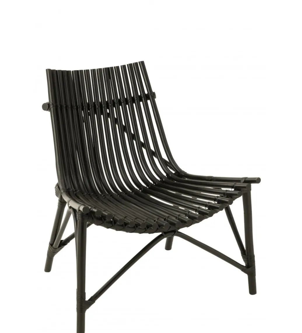 Fotel Mappa rattan czarny*J-Line Outlet