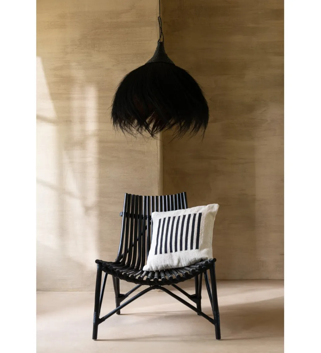Fotel Mappa rattan czarny*J-Line Outlet