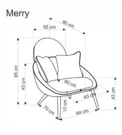 Fotel MERRY kremowy*Halmar Best