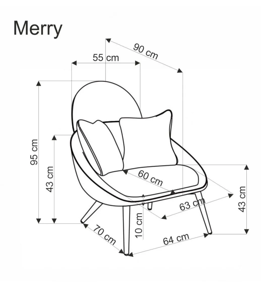 Fotel MERRY kremowy*Halmar Best