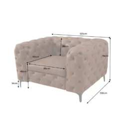 Fotel MODERN BAROCK 120 cm antyczny brąz*Invicta Interior Outlet