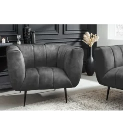 Fotel NOBLESSE aksamit szary*Invicta Interior Hot