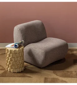 Fotel NOMU chenille brązowy*WOOOD New