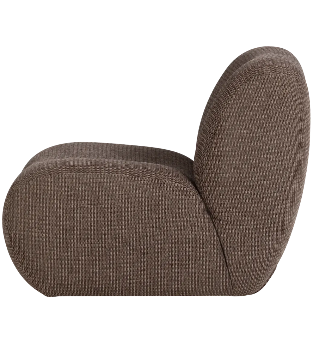 Fotel NOMU chenille brązowy*WOOOD New