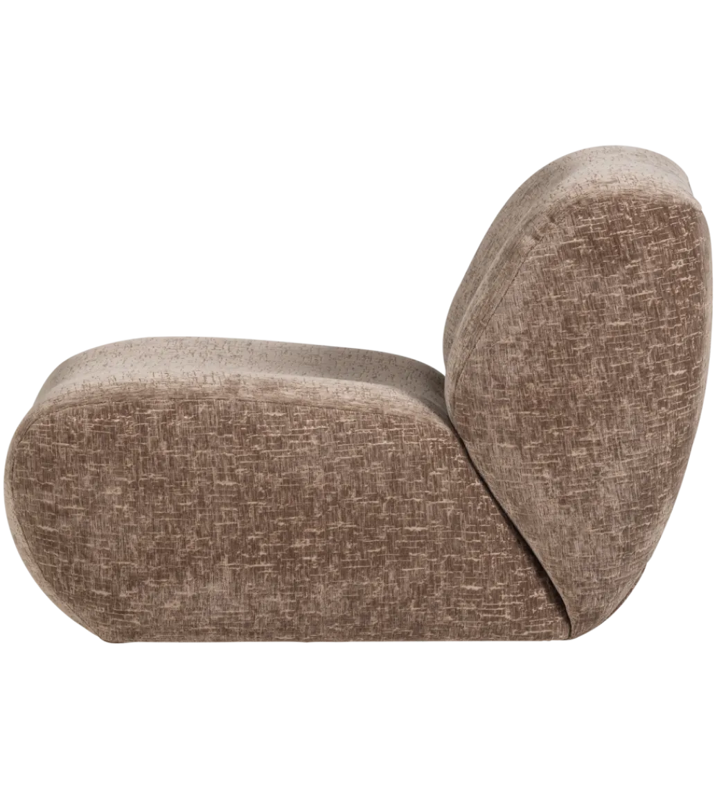 Fotel NOMU velvet jasno brązowy*WOOOD Discount