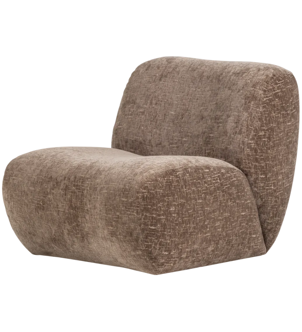 Fotel NOMU velvet jasno brązowy*WOOOD Discount
