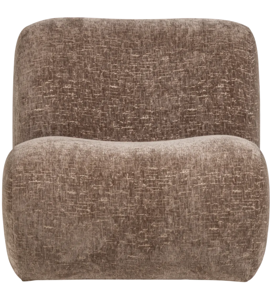 Fotel NOMU velvet jasno brązowy*WOOOD Discount