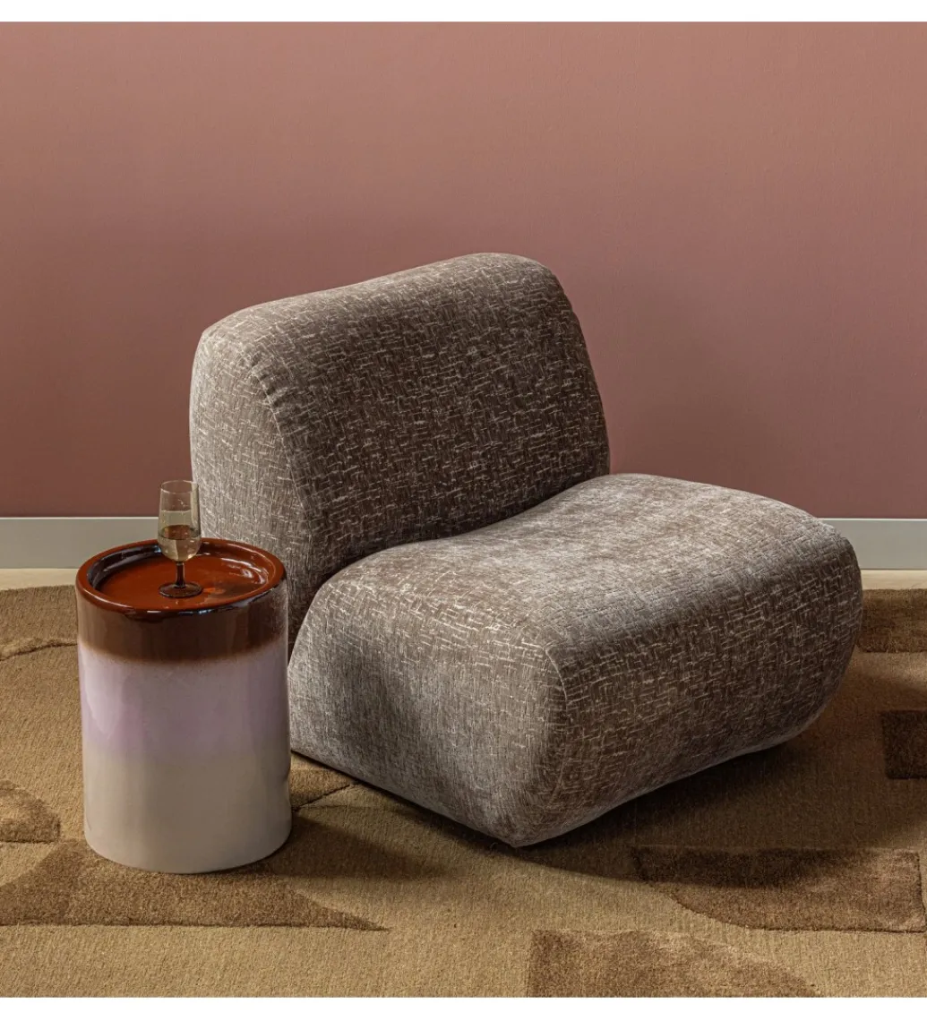 Fotel NOMU velvet jasno brązowy*WOOOD Discount