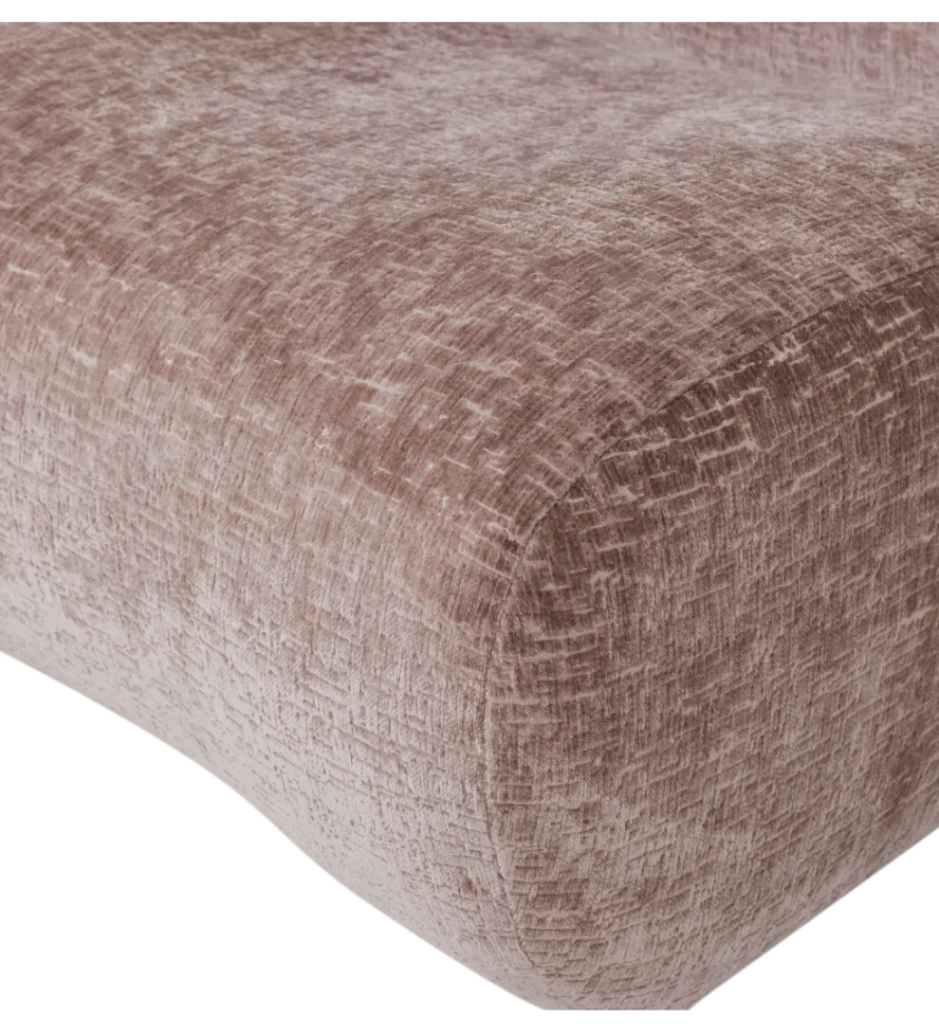 Fotel NOMU velvet jasnoróżowy*WOOOD Clearance