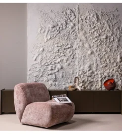 Fotel NOMU velvet jasnoróżowy*WOOOD Clearance