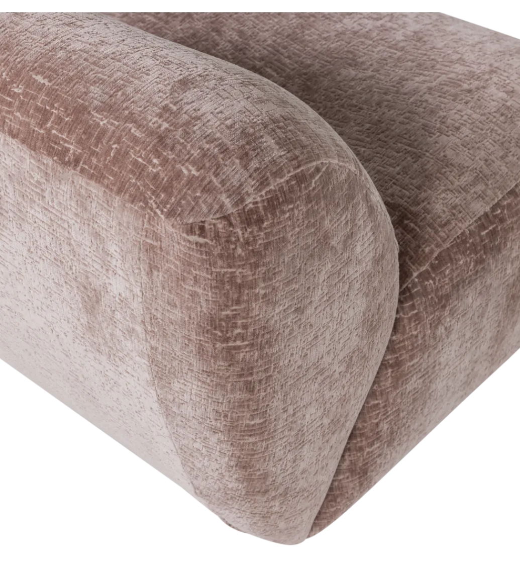 Fotel NOMU velvet jasnoróżowy*WOOOD Clearance