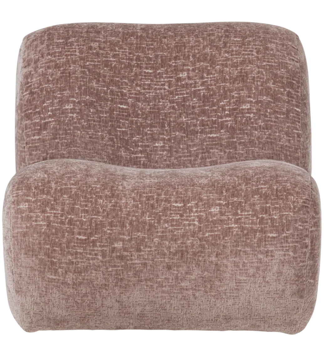 Fotel NOMU velvet jasnoróżowy*WOOOD Clearance