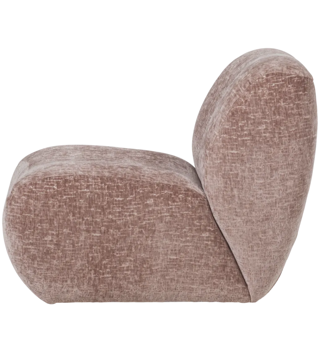 Fotel NOMU velvet jasnoróżowy*WOOOD Clearance