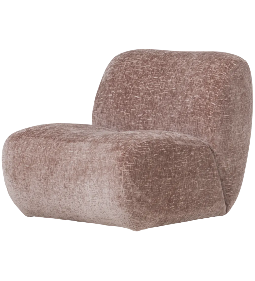 Fotel NOMU velvet jasnoróżowy*WOOOD Clearance