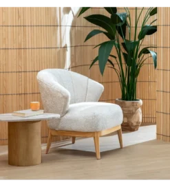 Fotel OAST drewno kauczuk kremowy*Zona-Design Online