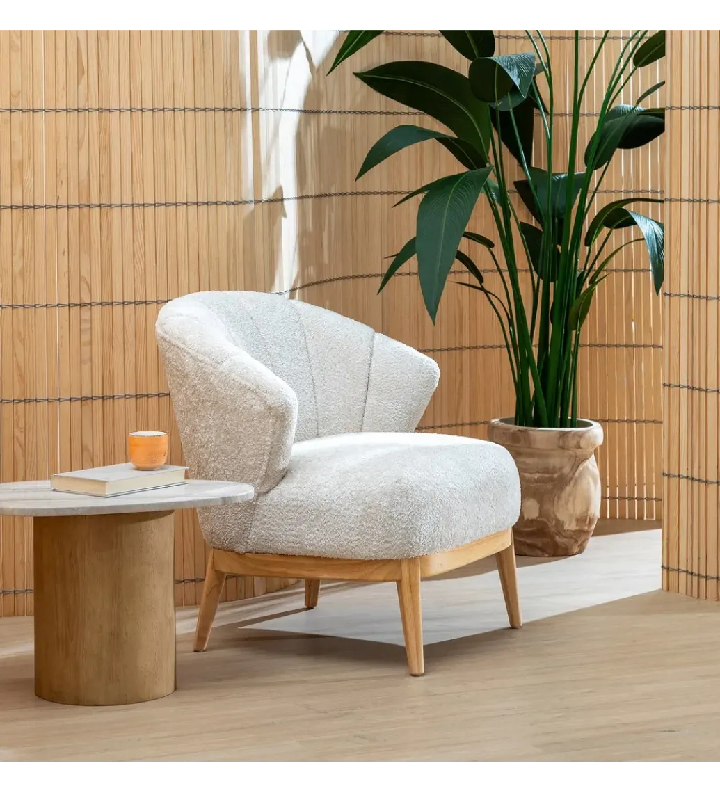Fotel OAST drewno kauczuk kremowy*Zona-Design Online
