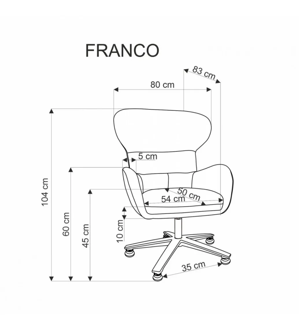 Fotel obrotowe siedzisko 360 stopni FRANCO ciemnoszary*Halmar Sale