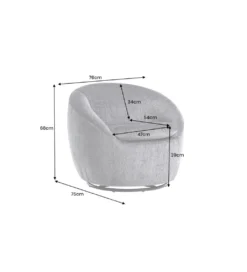 Fotel obrotowy ALPINE szary*Invicta Interior Hot