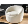 Fotel obrotowy BABYLON bouclé biały*Invicta Interior Hot