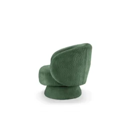 Fotel obrotowy BOSSA NOVA bouclé zielony*Invicta Interior Clearance