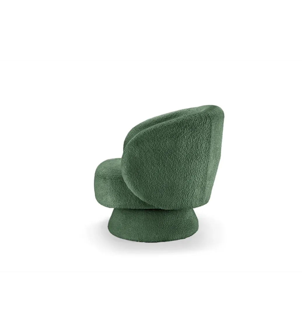 Fotel obrotowy BOSSA NOVA bouclé zielony*Invicta Interior Clearance