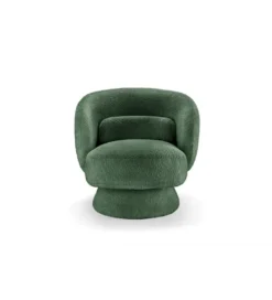 Fotel obrotowy BOSSA NOVA bouclé zielony*Invicta Interior Clearance