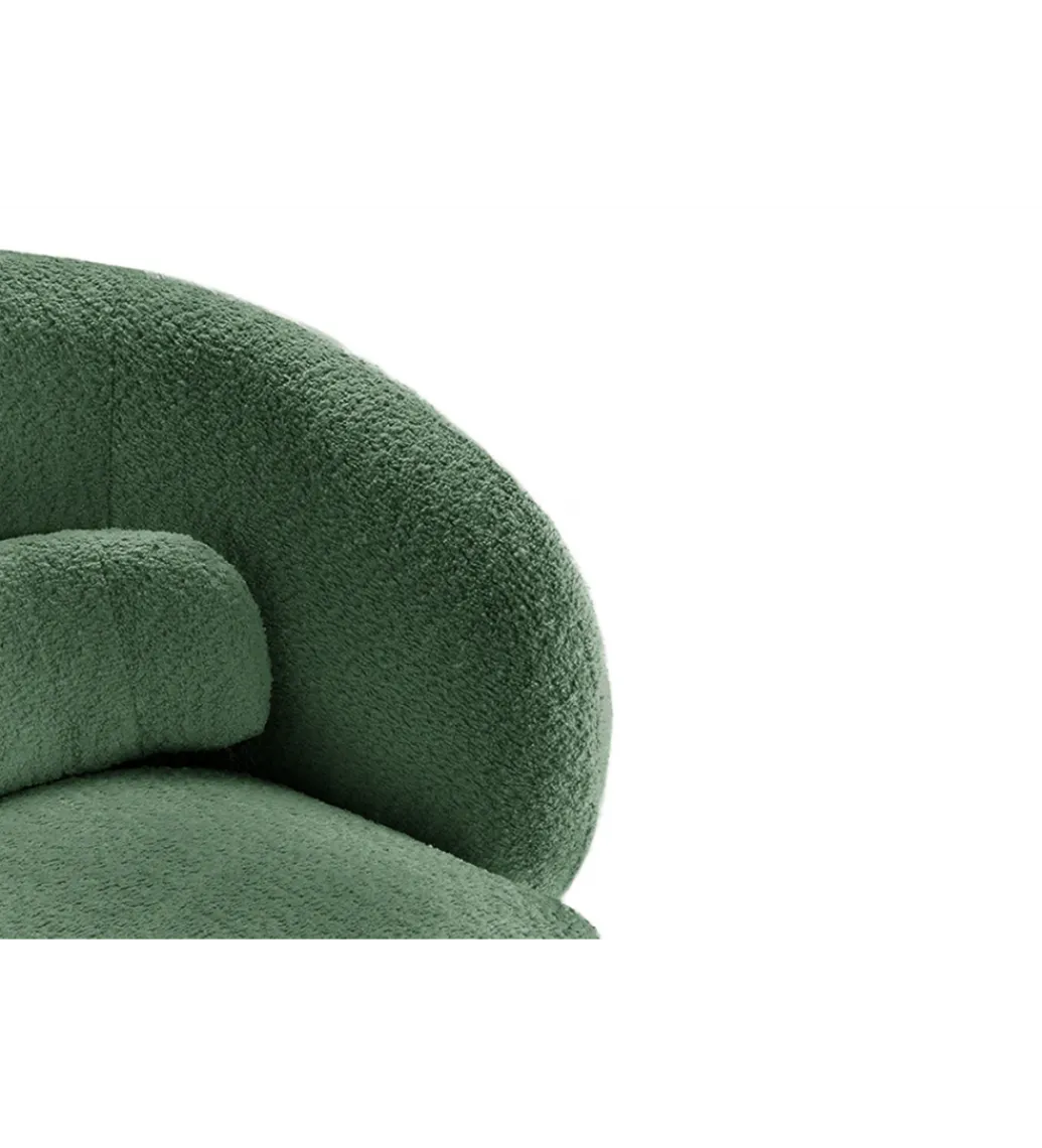 Fotel obrotowy BOSSA NOVA bouclé zielony*Invicta Interior Clearance