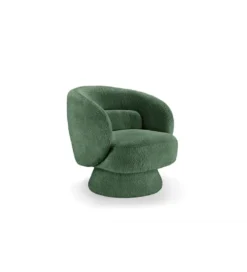 Fotel obrotowy BOSSA NOVA bouclé zielony*Invicta Interior Clearance
