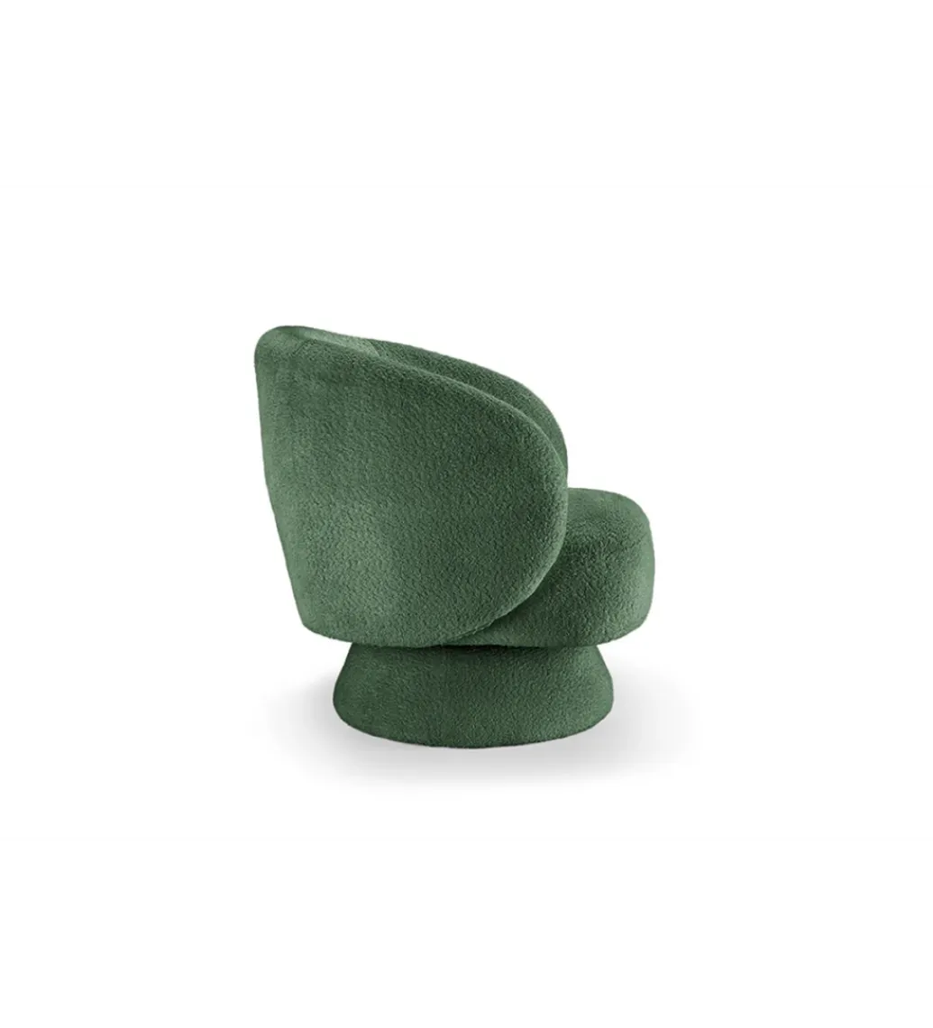 Fotel obrotowy BOSSA NOVA bouclé zielony*Invicta Interior Clearance