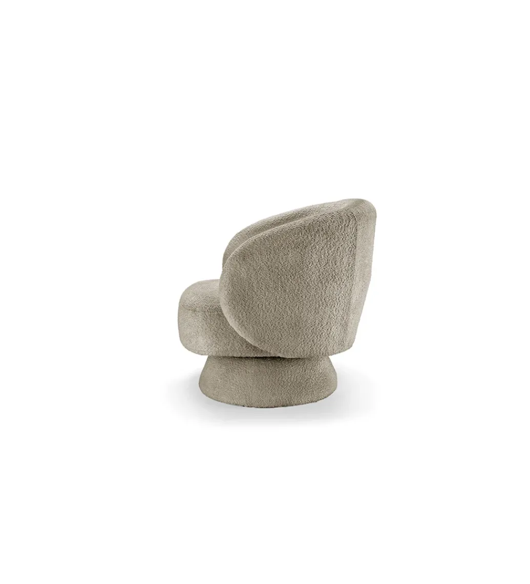 Fotel obrotowy BOSSA NOVA bouclé taupe*Invicta Interior Discount