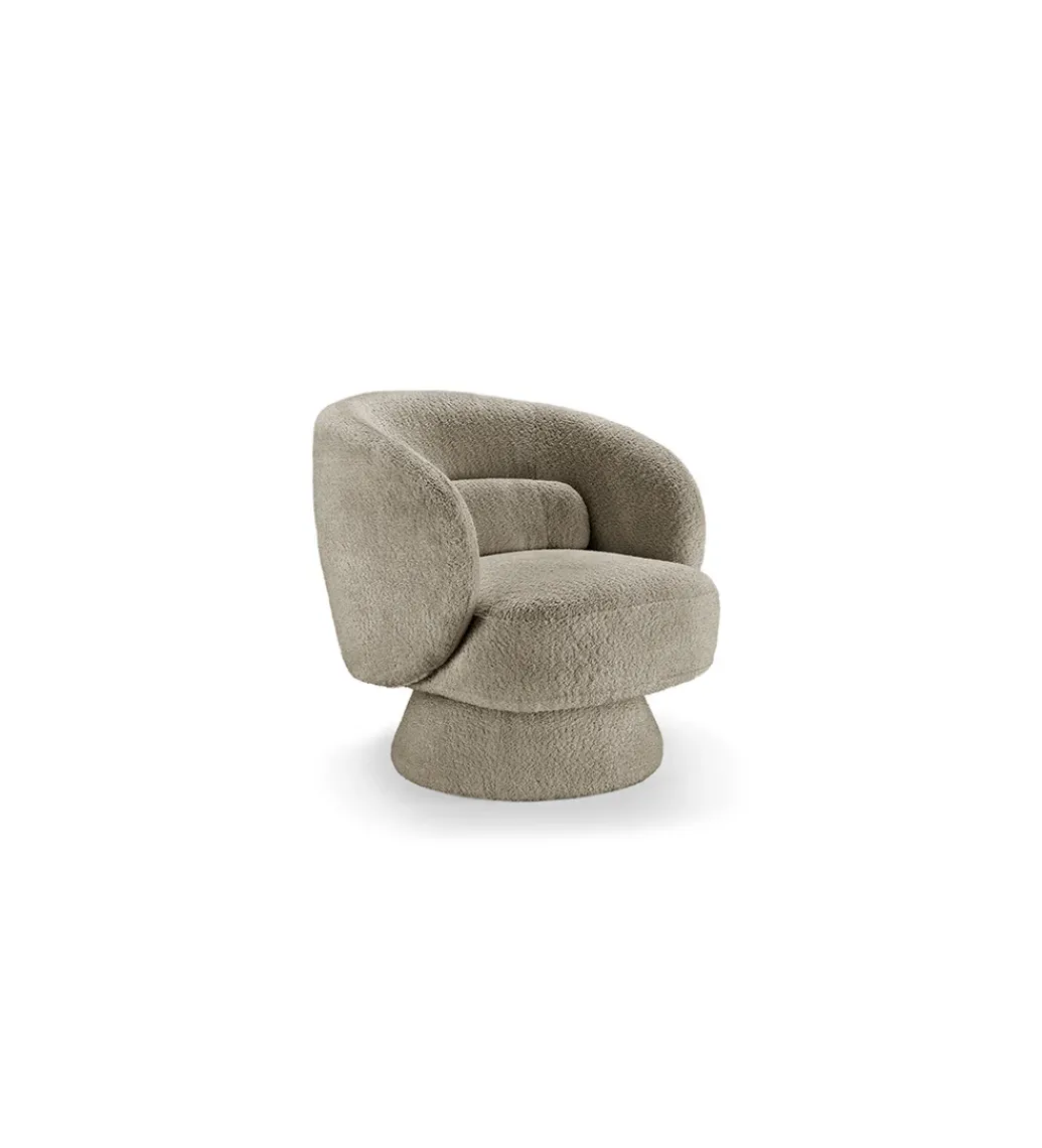 Fotel obrotowy BOSSA NOVA bouclé taupe*Invicta Interior Discount