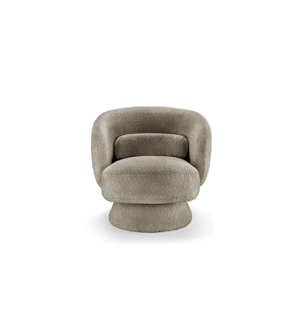 Fotel obrotowy BOSSA NOVA bouclé taupe*Invicta Interior Discount