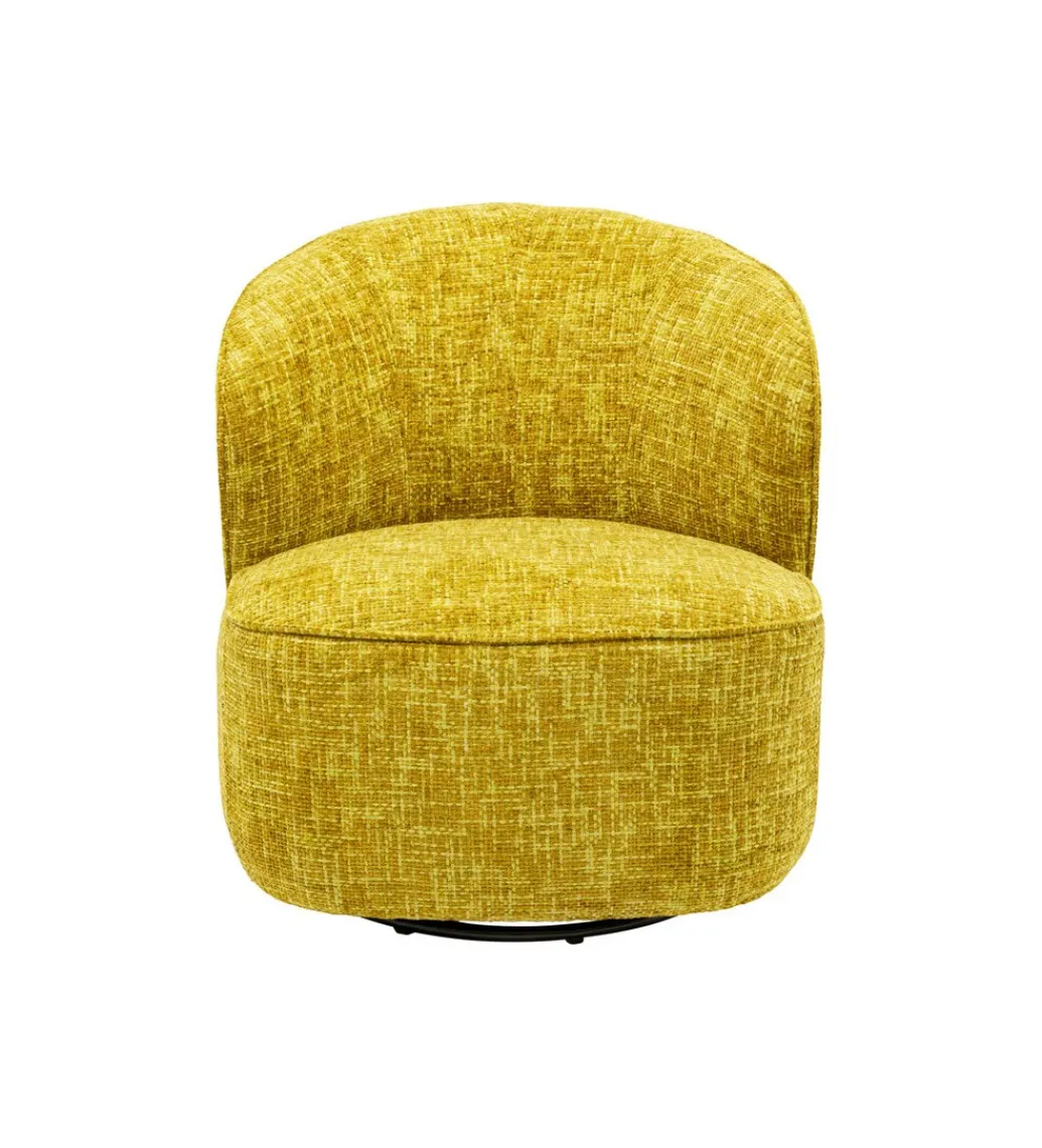 Fotel obrotowy ELLIE 81 cm żółty*KARE Clearance