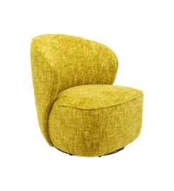 Fotel obrotowy ELLIE 81 cm żółty*KARE Clearance