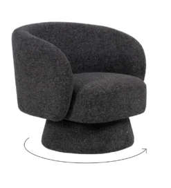Fotel obrotowy GIRATORIO 77 cm czarny*Zona-Design Outlet