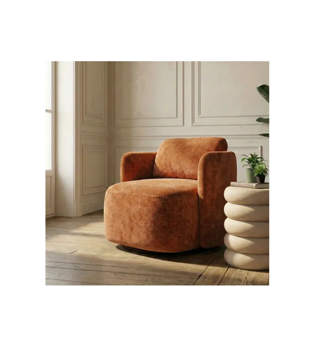 Fotel obrotowy GIRATORIO 66 cm terrakota*Zona-Design Online