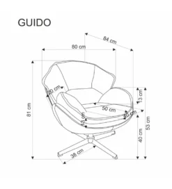 Fotel obrotowy GUIDO beżowy*Halmar Discount