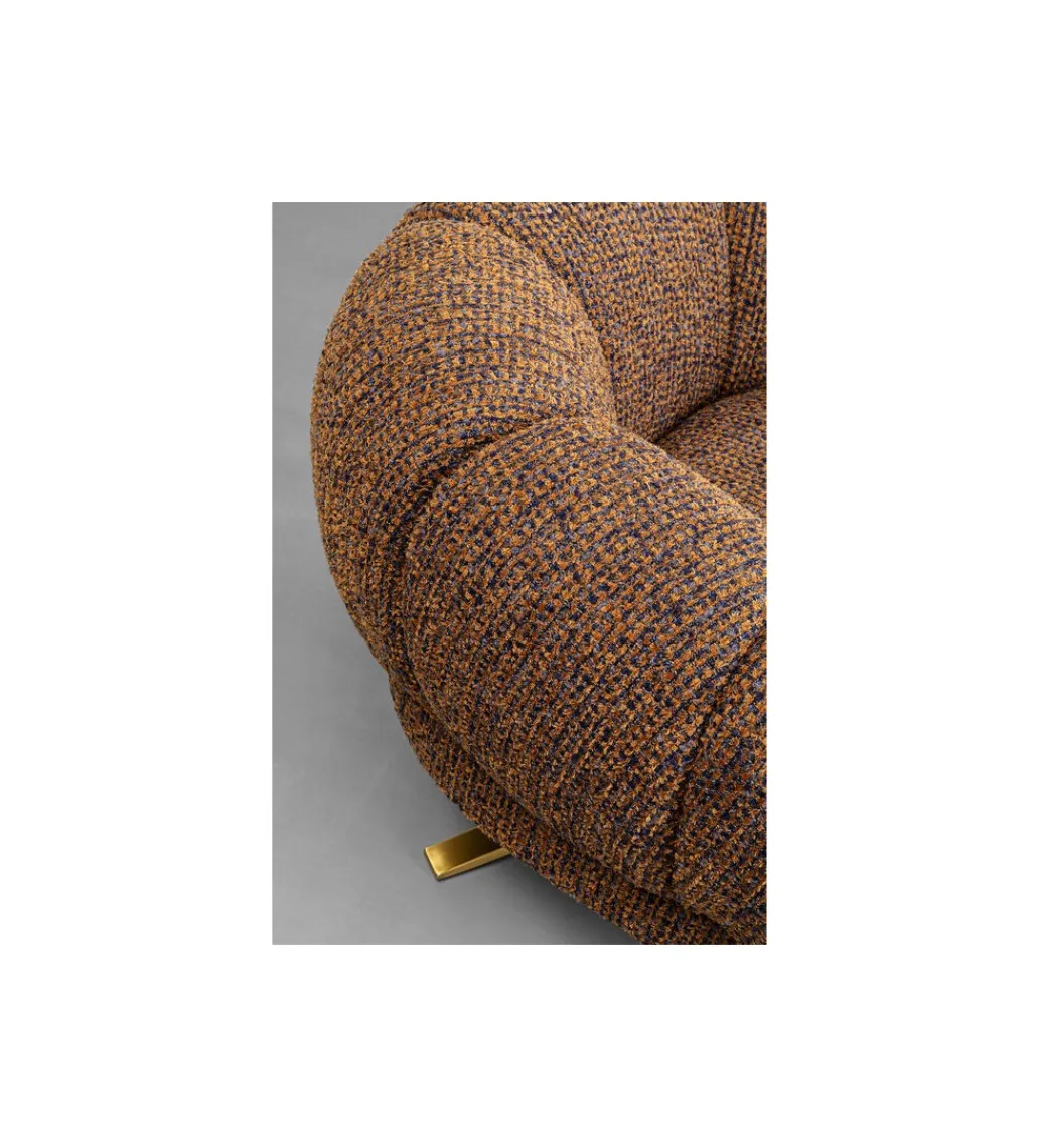 Fotel obrotowy JANNO 68 cm bouclé brązowe*KARE Best