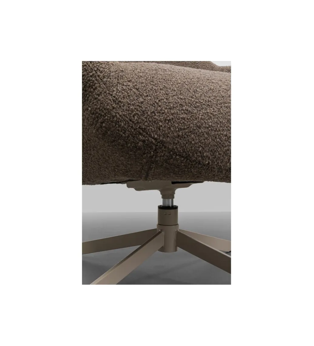 Fotel obrotowy MIMI bouclé mocca*KARE Outlet