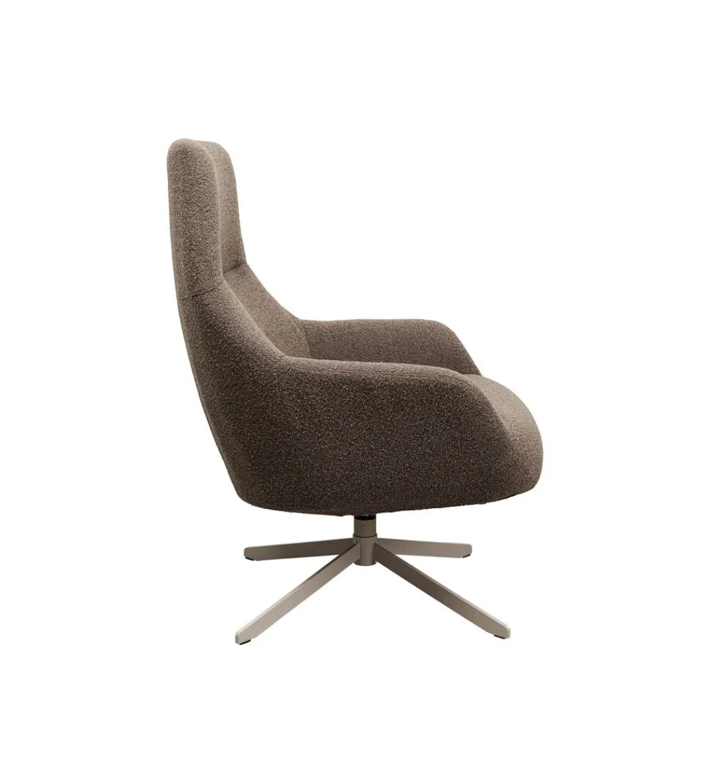Fotel obrotowy MIMI bouclé mocca*KARE Outlet