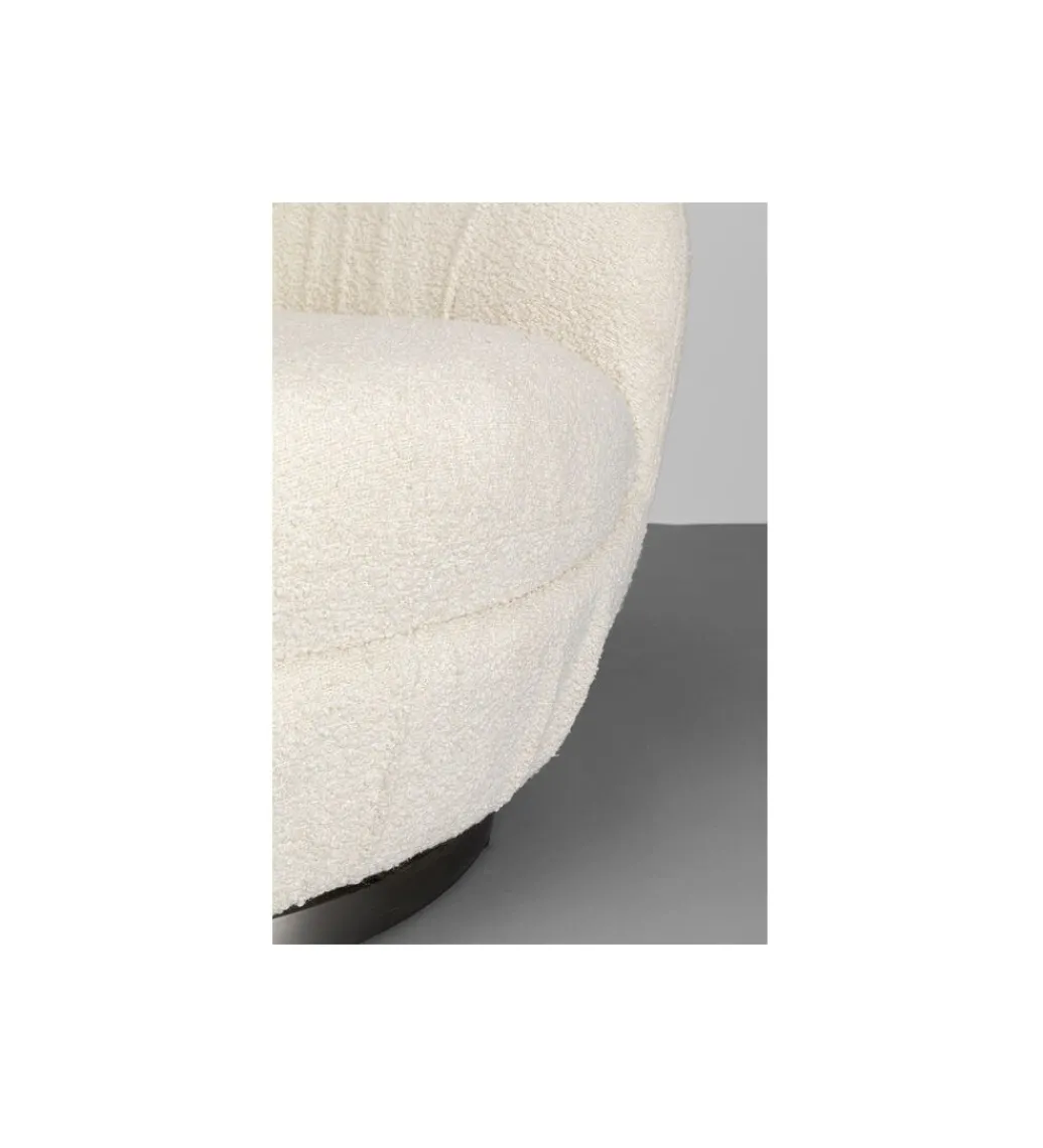 Fotel obrotowy Nube Bouclé 88 cm kremowy*KARE
