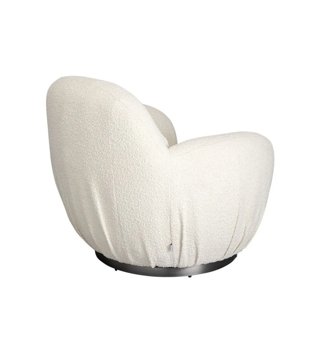 Fotel obrotowy Nube Bouclé 88 cm kremowy*KARE