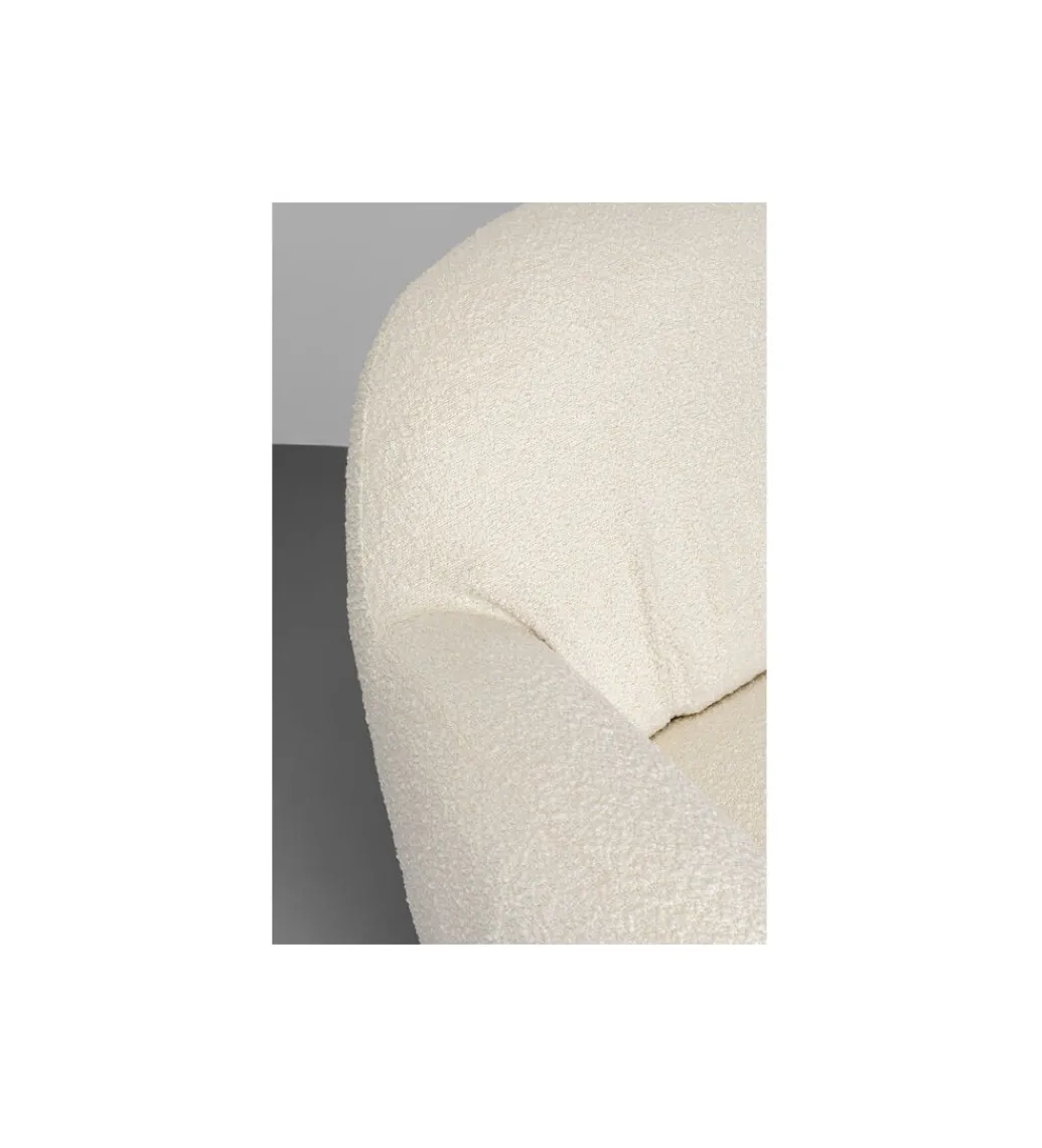 Fotel obrotowy Nube Bouclé 88 cm kremowy*KARE