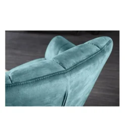 Fotel obrotowy PAPILLON od 83 do 90 cm aksamit morski*Invicta Interior - przedsprzedaż Discount