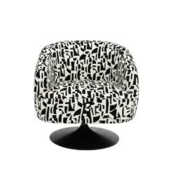 Fotel obrotowy RASANY 73 cm czarnobiały*Zona-Design