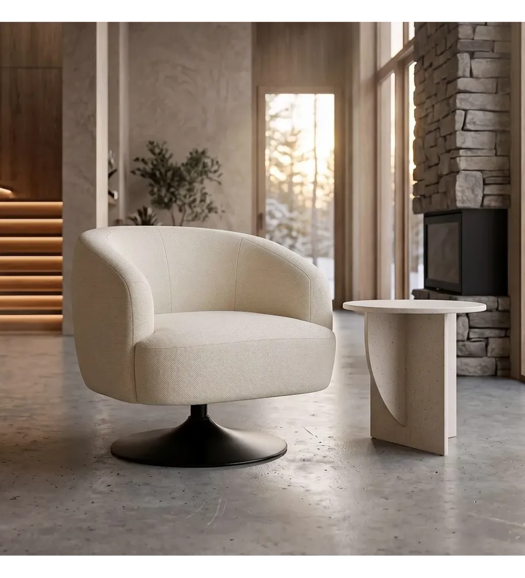 Fotel obrotowy RASANY 73 cm kremowy*Zona-Design Outlet