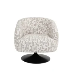 Fotel obrotowy RASANY 73 cm kremowo beżowy*Zona-Design