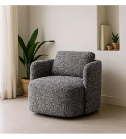 Fotel obrotowy REVOLIO 89 cm czarny*DENZO Hot